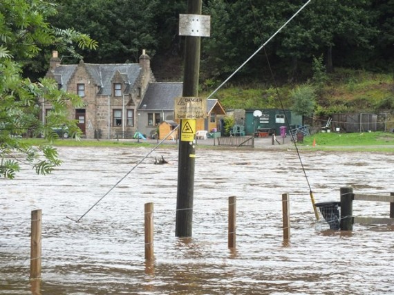 The Spey at Aberlour, hopefully it will peak soon.