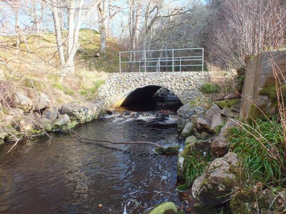 The new bridge over the lower reaches of Ballintomb Burn, constructed as part of the CASS LIFE project