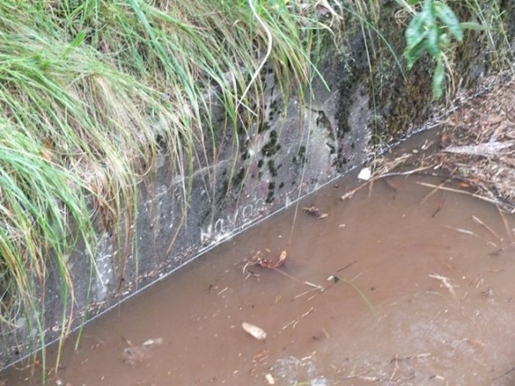 Historic flood levels on an Aerlour underpass