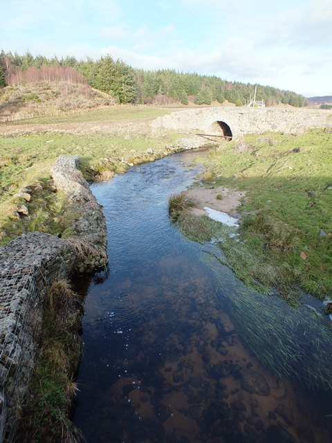 The Auchnahannet Burn upper site in 2012. This site is located immediatly upstream of the Dulnain / Carrbridge road 
