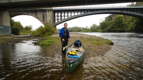 Ready to set off again after a pitstop at Fochabers bridge